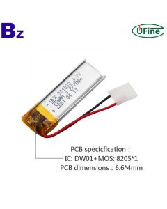 공장 도매 3.7V 75mAh 리튬 이온 폴리머