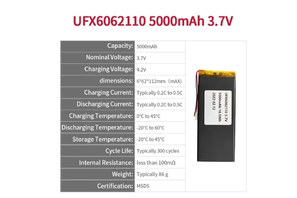 5000mAh 배터리 제조업체