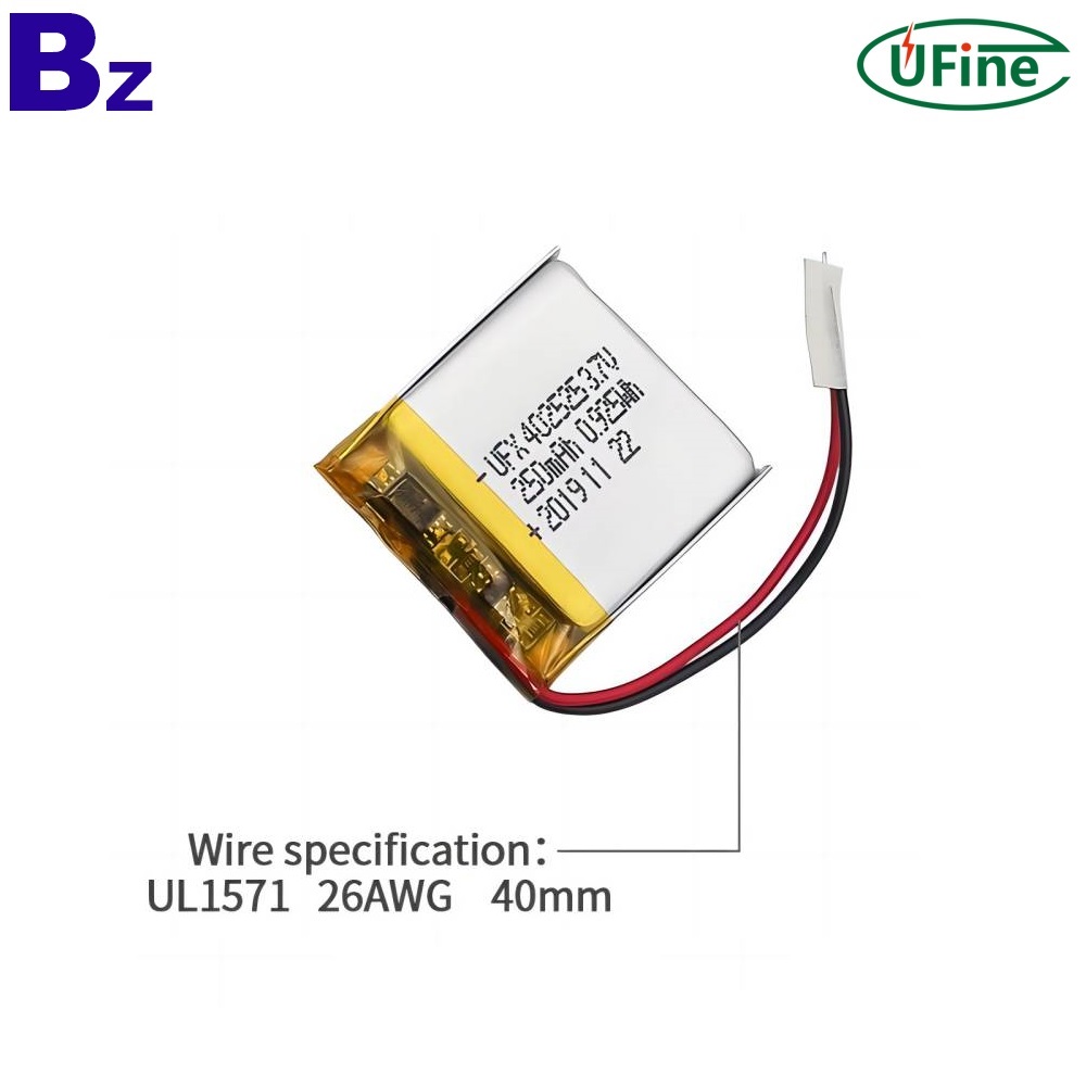 402525 3.7V 250mAh 리튬 이온 배터리