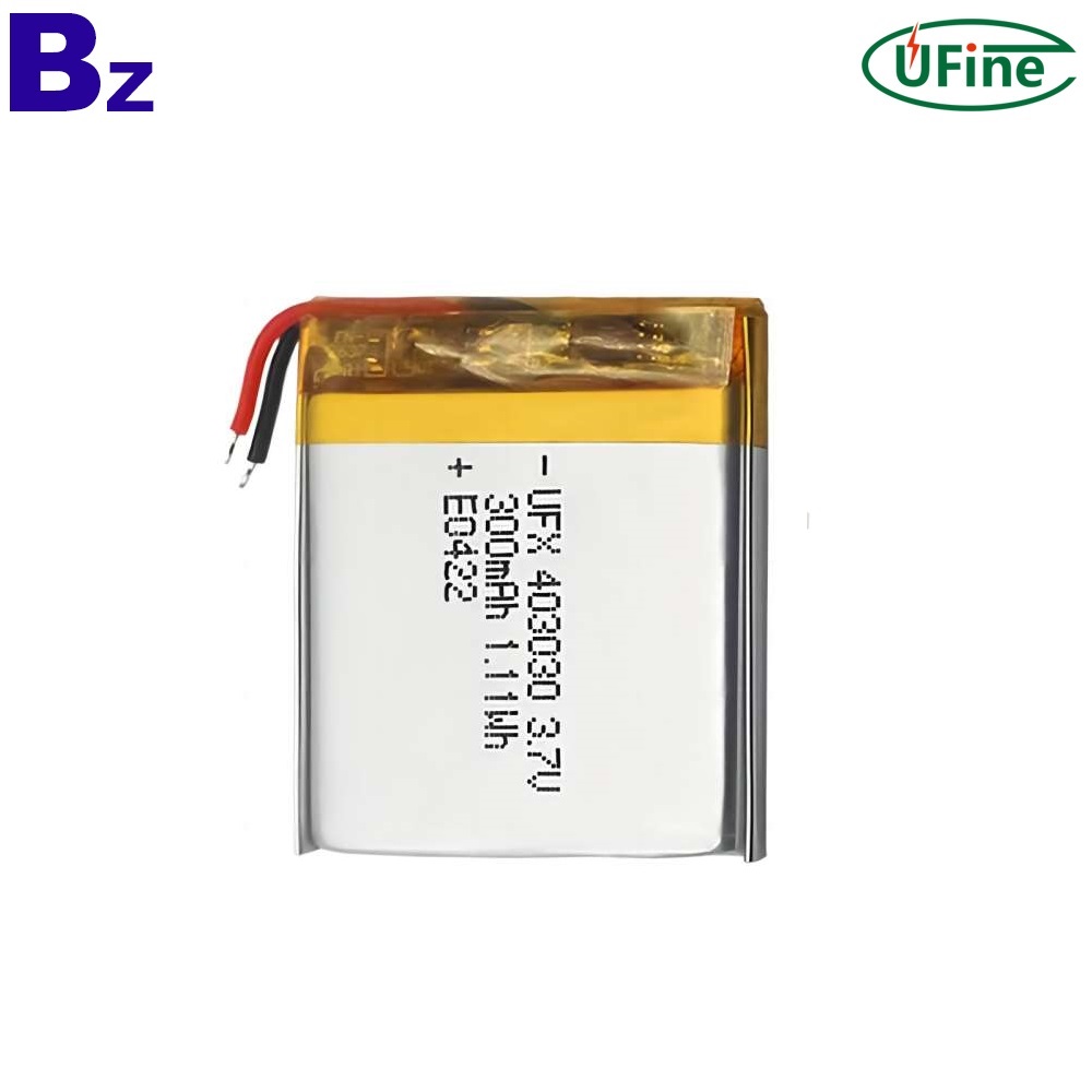 403030 3.7V 300mAh 리튬 이온 배터리