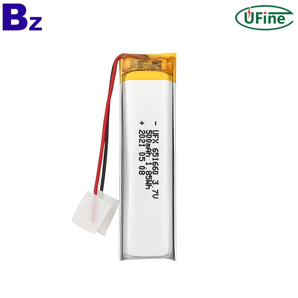 651660 3.7V 500mAh 리튬이온 폴리머 배터리