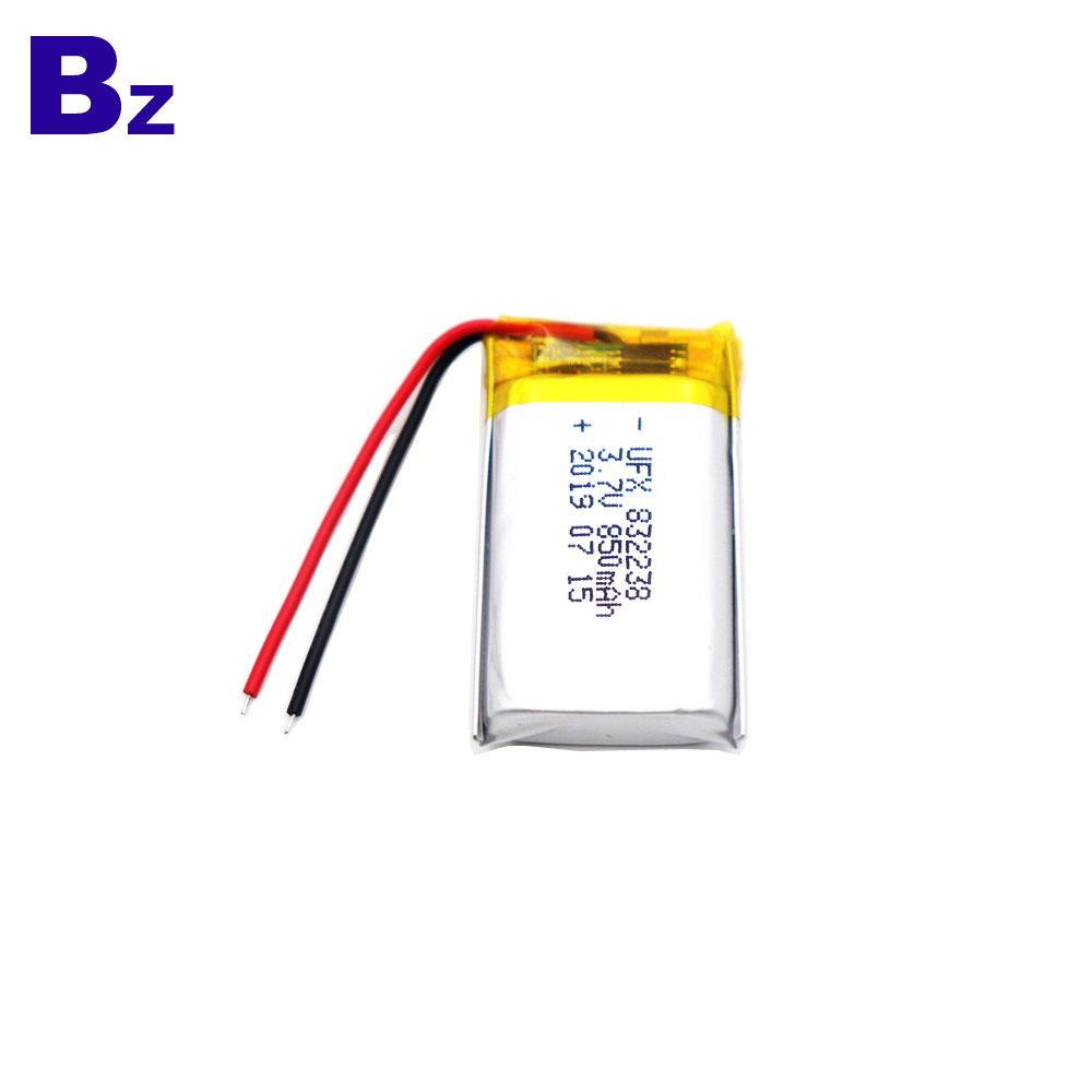 832238 850mAh 3.7V Li-Polymer Battery